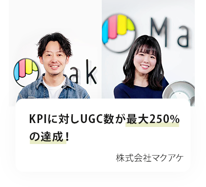 KPIに対しUGC数が最大250% の達成！。マクアケ